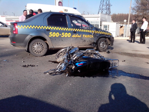 В Рязани водитель иномарки влетел в мопед